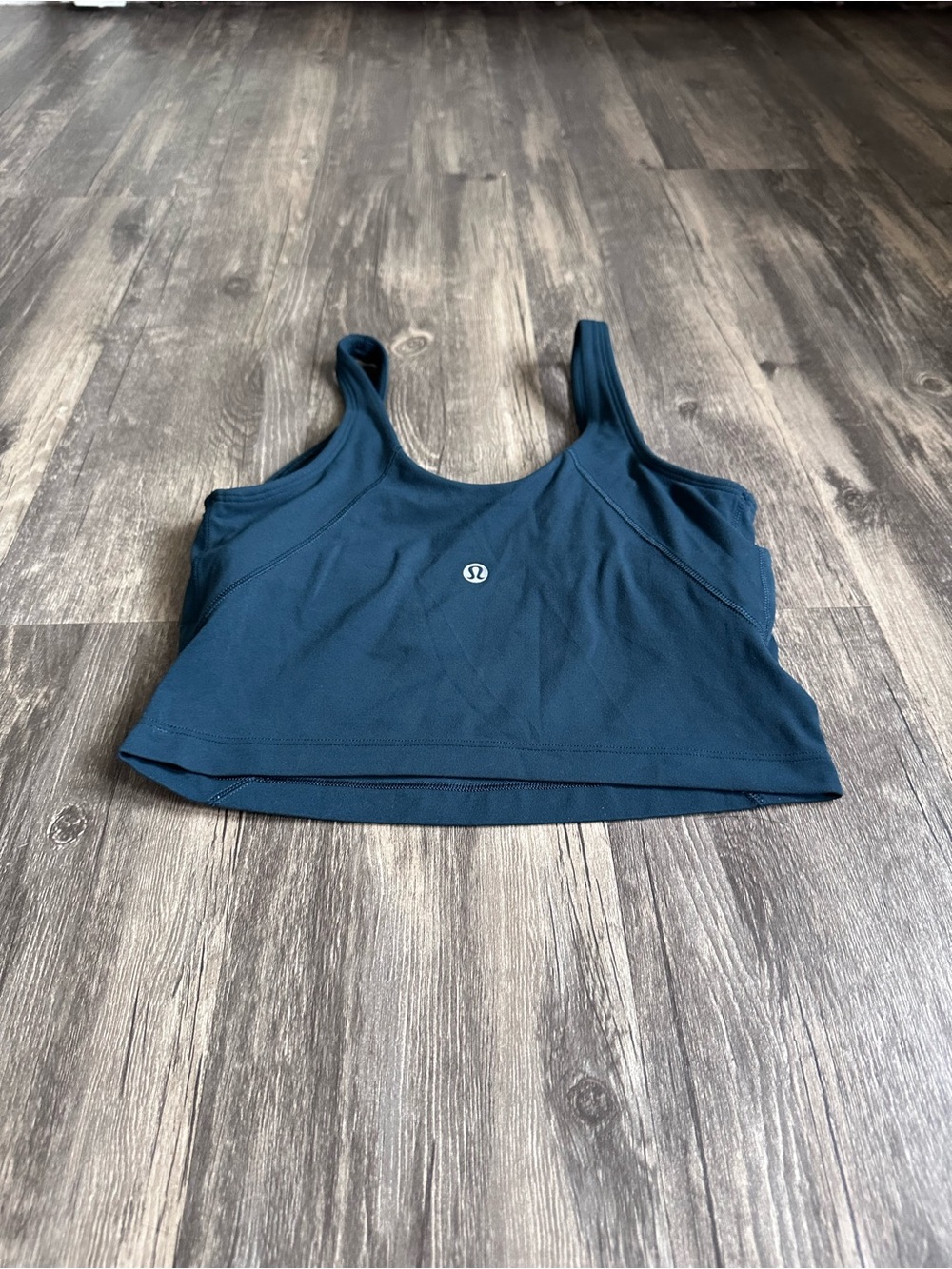 Lululemon Align Ribbed Crop Tank Top Nulu Size 2 Teal
